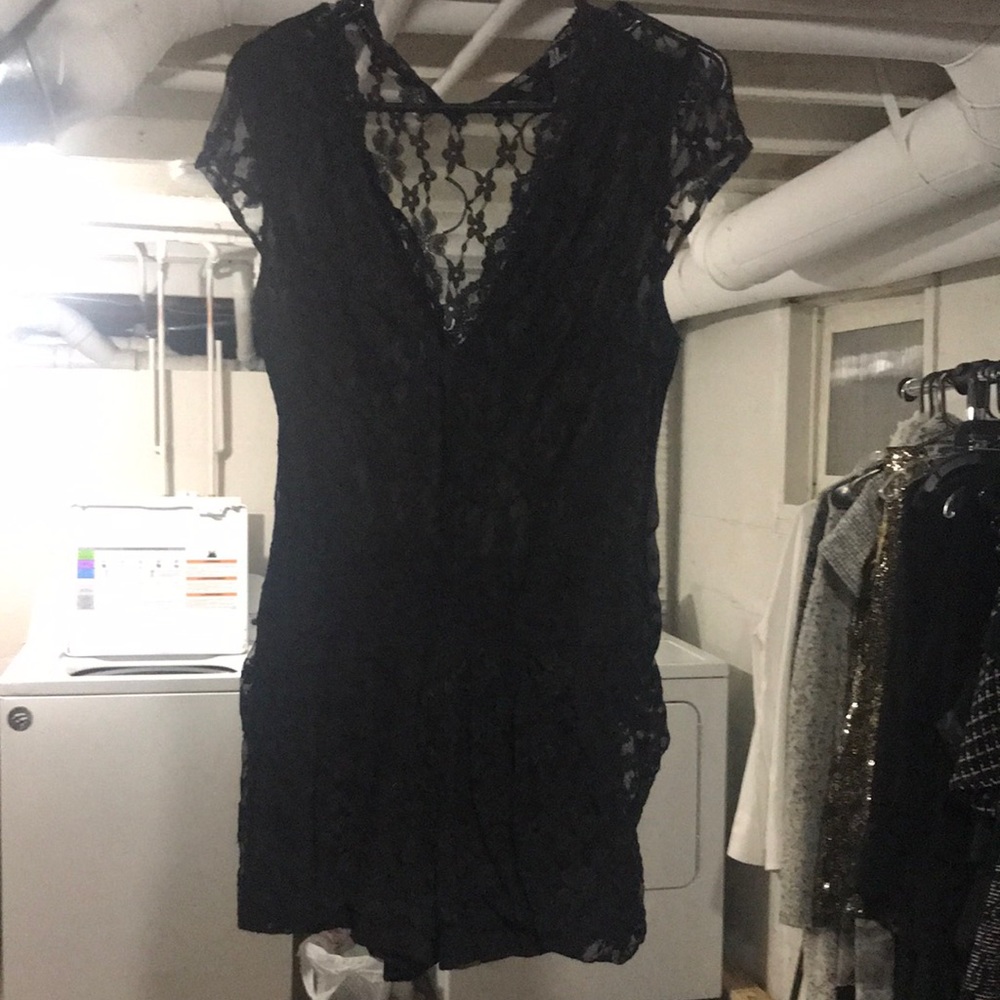 Lace romper with shorts